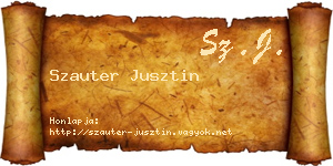 Szauter Jusztin névjegykártya